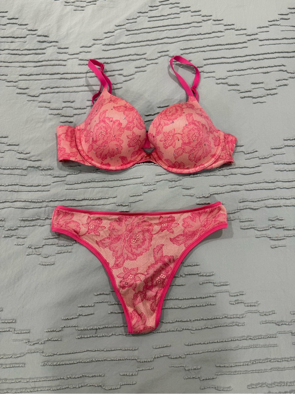 Victoria's Secret Demi Charmed Bra & Thong Set NWOT